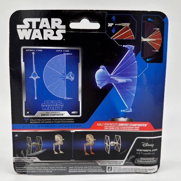 Star Wars Micro Galaxy 3´´ Squadron Asajj Ventress’s Ginivex Starfighter #0011 - Picture 8 of 9